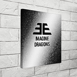 Холст квадратный Imagine Dragons glitch на светлом фоне, цвет: 3D-принт — фото 2
