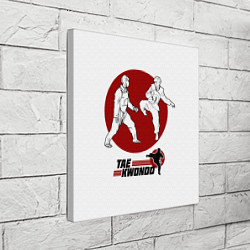 Холст квадратный Бойцы тхэквондо, цвет: 3D-принт — фото 2