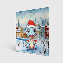 Холст квадратный Новогодний дракон 2024, цвет: 3D-принт