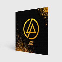 Холст квадратный Linkin Park - gold gradient, цвет: 3D-принт
