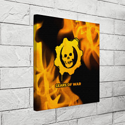 Холст квадратный Gears of War - gold gradient, цвет: 3D-принт — фото 2
