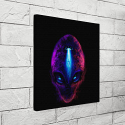 Холст квадратный UFO alien head, цвет: 3D-принт — фото 2
