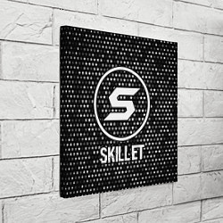 Холст квадратный Skillet glitch на темном фоне, цвет: 3D-принт — фото 2