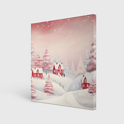 Картина квадратная Снежное сияние ночи