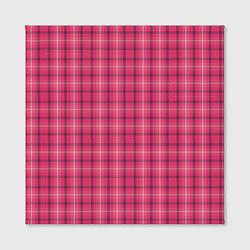 Холст квадратный Розовая клетка классическая, цвет: 3D-принт — фото 2