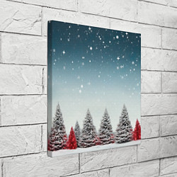 Холст квадратный Волшебство зимней природы иней на деревьях, цвет: 3D-принт — фото 2