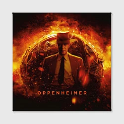 Холст квадратный Роберт Оппенгеймер и бомба, цвет: 3D-принт — фото 2