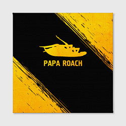 Холст квадратный Papa Roach - gold gradient, цвет: 3D-принт — фото 2