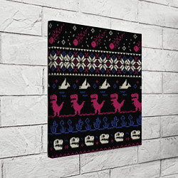 Холст квадратный Доисторический свитер, цвет: 3D-принт — фото 2