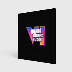 Холст квадратный Grand Theft Auto 6, цвет: 3D-принт
