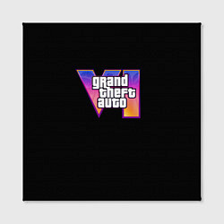 Холст квадратный Gta 6 logo, цвет: 3D-принт — фото 2