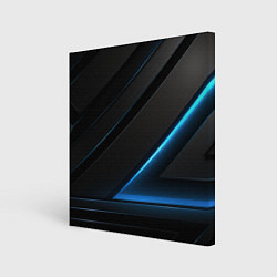 Холст квадратный Blue black neon, цвет: 3D-принт