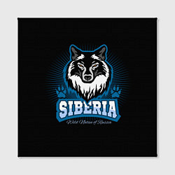 Холст квадратный Сибирь - волк, цвет: 3D-принт — фото 2