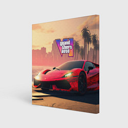 Картина квадратная GTA 6 спортивное авто