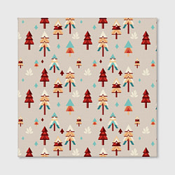 Холст квадратный Елочный узор, цвет: 3D-принт — фото 2