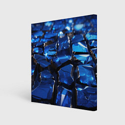 Холст квадратный Синие яркие кубики, цвет: 3D-принт