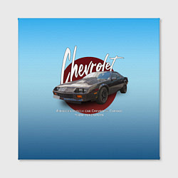Холст квадратный Американский маслкар Chevrolet Camaro третьего пок, цвет: 3D-принт — фото 2