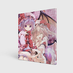 Холст квадратный Touhou Project Remilia Flandre cute, цвет: 3D-принт