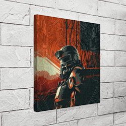 Холст квадратный Боец из братства стали, цвет: 3D-принт — фото 2