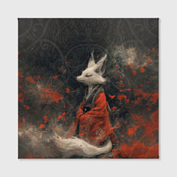 Холст квадратный Лис в кимоно, цвет: 3D-принт — фото 2