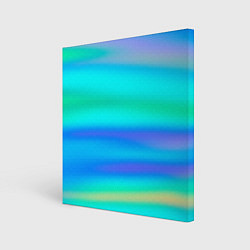 Холст квадратный Неоновые мягкие полосы через матовое стекло, цвет: 3D-принт