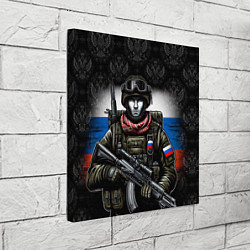 Холст квадратный Солдат России, цвет: 3D-принт — фото 2