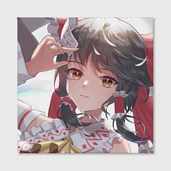 Холст квадратный Touhou Project Рейму улыбка, цвет: 3D-принт — фото 2