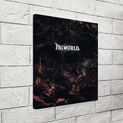 Холст квадратный Palworld dark logo, цвет: 3D-принт — фото 2