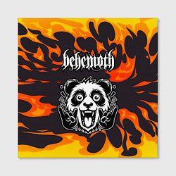 Холст квадратный Behemoth рок панда и огонь, цвет: 3D-принт — фото 2