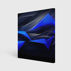 Холст квадратный Black and blue abstract background sport style, цвет: 3D-принт