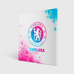 Холст квадратный Chelsea neon gradient style, цвет: 3D-принт