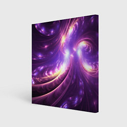 Холст квадратный Фиолетовый фрактал, цвет: 3D-принт