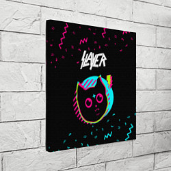 Холст квадратный Slayer - rock star cat, цвет: 3D-принт — фото 2
