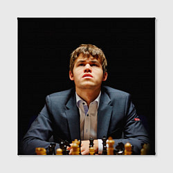 Холст квадратный Магнус Карлсен думает, цвет: 3D-принт — фото 2