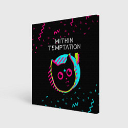 Картина квадратная Within Temptation - rock star cat