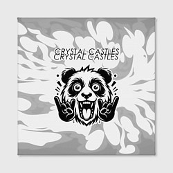 Холст квадратный Crystal Castles рок панда на светлом фоне, цвет: 3D-принт — фото 2