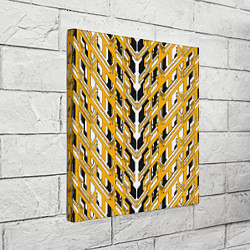 Холст квадратный Жёлтая техно броня, цвет: 3D-принт — фото 2