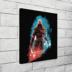 Холст квадратный Assassins creed фон абстрактный, цвет: 3D-принт — фото 2