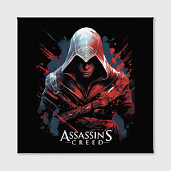 Холст квадратный Assassins creed красная краска, цвет: 3D-принт — фото 2