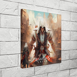 Холст квадратный Assassins creed большой город, цвет: 3D-принт — фото 2