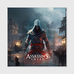 Холст квадратный Assassins creed ночной город, цвет: 3D-принт — фото 2