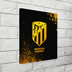 Холст квадратный Atletico Madrid - gold gradient, цвет: 3D-принт — фото 2