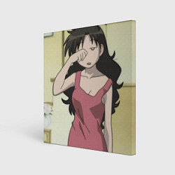 Холст квадратный Azumanga Daioh Юкари Танидзаки, цвет: 3D-принт