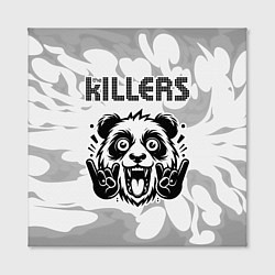 Холст квадратный The Killers рок панда на светлом фоне, цвет: 3D-принт — фото 2