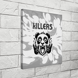 Холст квадратный The Killers рок панда на светлом фоне, цвет: 3D-принт — фото 2