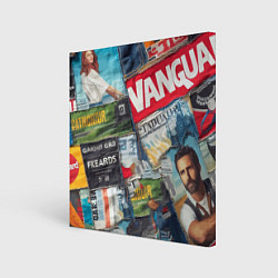 Холст квадратный Vanguard collage - ai art patchwork, цвет: 3D-принт