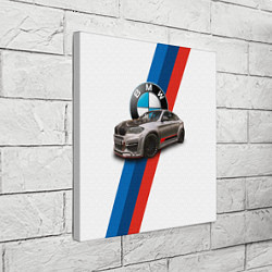 Холст квадратный Немецкий кроссовер BMW X6 M, цвет: 3D-принт — фото 2