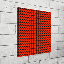 Холст квадратный Красные лепестки шестиугольники, цвет: 3D-принт — фото 2