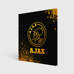 Холст квадратный Ajax - gold gradient, цвет: 3D-принт