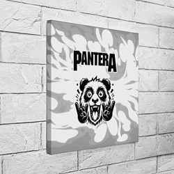 Холст квадратный Pantera рок панда на светлом фоне, цвет: 3D-принт — фото 2